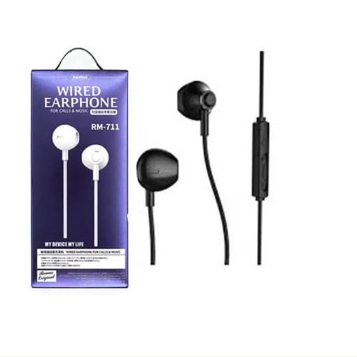 Remax RM-711 Earphone Wired Headset Noise Cancelling